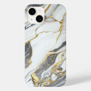 Elegante Ouro e Mármore Branco