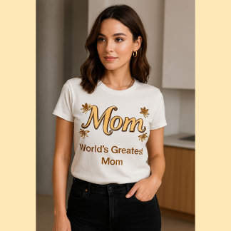 Elegante Ouro Floral Mamãe - Dia das Mães e Todos 