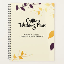 Elegante Ouro Roxo Deixa Planejador de Casamento