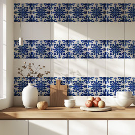 Elegante padrão mediterrâneo azul marinho branco