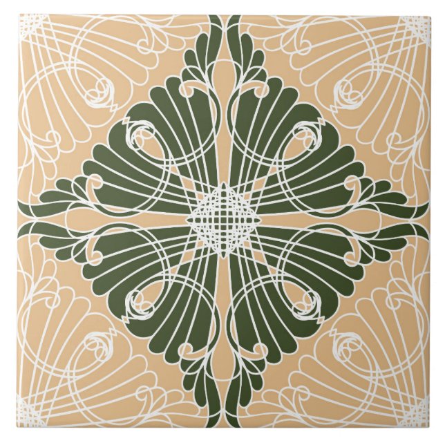 Elegante, padrão ornamental, forma de diamante (Frente)