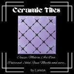Elegante Pale Mauve & White Squares<br><div class="desc">Azulejo Elegante de Cerâmica em Pale Mauve e quadrados brancos. Perfeito para projetos de melhoramento do banho e do lar. Nós temos uma variedade de excelentes cerâmicos, assim como placas de interruptor para complementar sua decoração.</div>