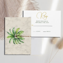 Elegante Palm Tree Watercolor Casamento RSVP