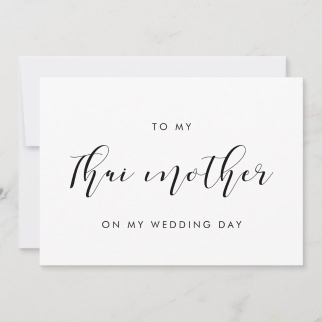 Elegante para minha mãe tailandesa no meu cartão d (Frente)