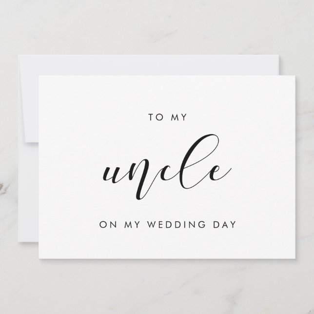 Elegante para o meu tio no meu cartão do dia do ca (Frente)