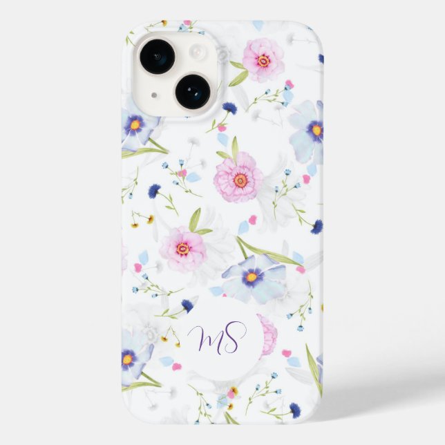 Elegante Pastel Floral Apple Capa de telefone Sams (Verso)