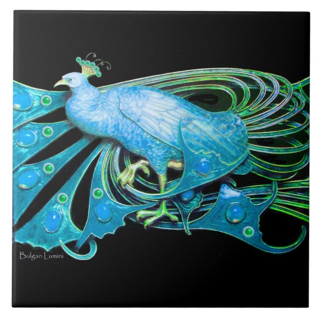 ELEGANTE PEACOCK JEWEL EM AQUA BLUE TEAL (Frente)