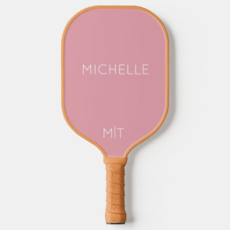 Elegante Pink Nome Personalizado e Monograma