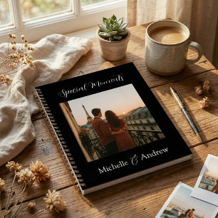 Elegante planejador de fotos com tipografia estilo