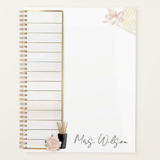 Elegante Planejador Diário Personalizado