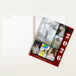 Elegante Planejador Personalizado de Seis Fotos pa