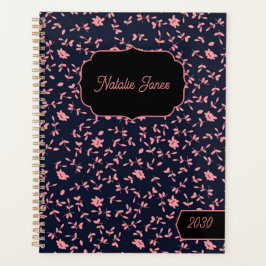 Elegante Planejador Semanal Personalizado com Flor