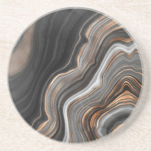 Elegante Porta-copos de cobre, prata e mármore pre