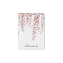 Elegante Porta-Passaporte Floral Sakura