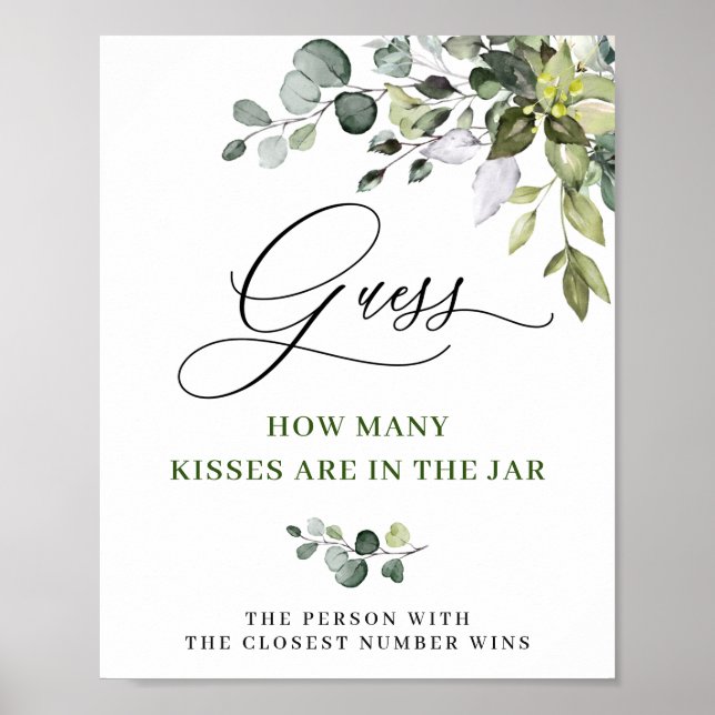 Elegante Poster de Chá de panela Eucalyptus Waterc (Frente)