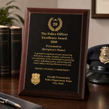 Elegante Prêmio de Ouro Polícia 20 Anos