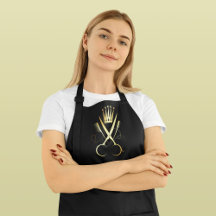 Elegante Preto e Dourado Cabelo de Tesoura Salão