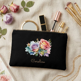 Elegante Preto Estiloso Floral Boho Fofo