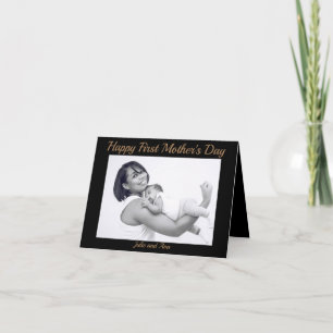 ELEGANTE PRIMEIRO DIA DAS MÃES CARTÃO DE FOTO ÚNIC