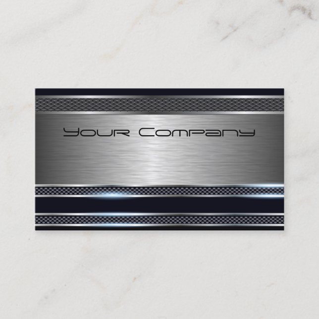 Elegante profissional Cartão de visita preto moder (Frente)