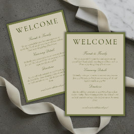 Elegante Programa de Boas-Vindas de Casamento Mini