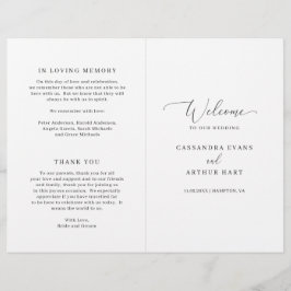 Elegante Programa de Casamento Dobrado do Orçament