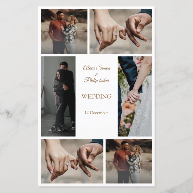 Elegante programa de casamento em foto moderna min (Frente)