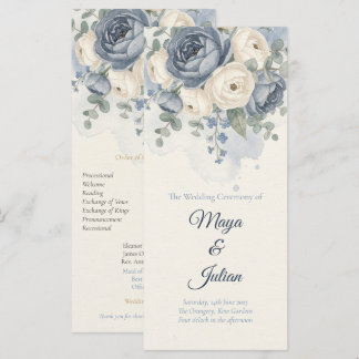 Elegante Programa de Casamento Floral Francês em A