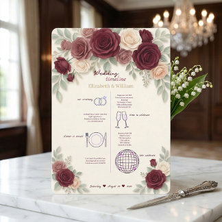 Elegante Programa de Cronologia de Casamento Borgo