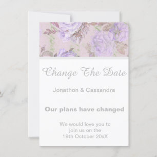 ELEGANTE PURPLE LILAC FLORAL ALTERAR A DATA
