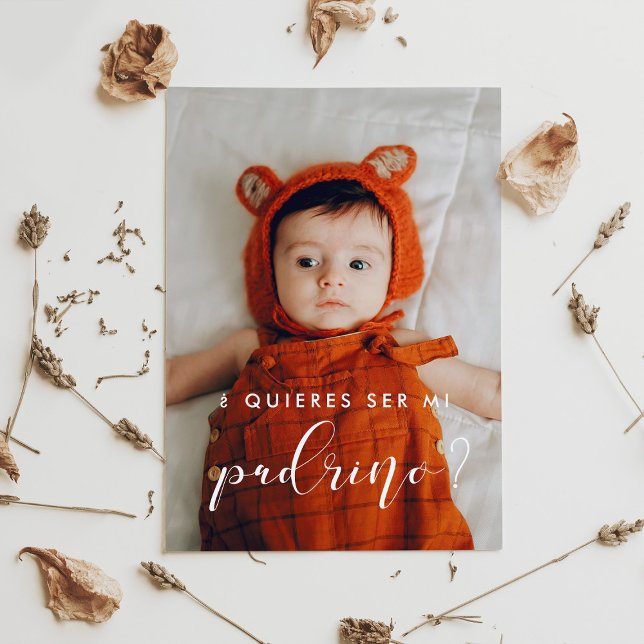 Elegante Queres ser meu padrinho cartão de propost (Criador carregado)