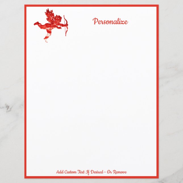 Elegante Querubim Cupido Romântico do Dia dos Namo (Frente)