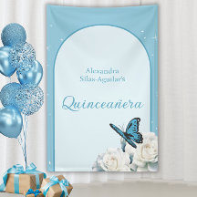Elegante Quinceañera Azul Claro - Sinais de Boas-v