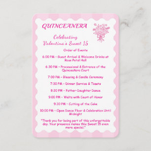 Elegante Quinceañera Buquê Floral PROGRAMA