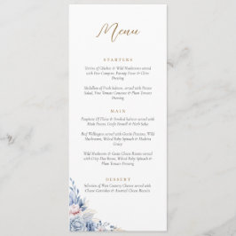 Elegante Quinceanera Dourada Tiara Menu Floral