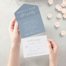 Elegante Recepção de casamento azul empoeirada