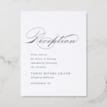 Elegante recepção formal simples de casamento