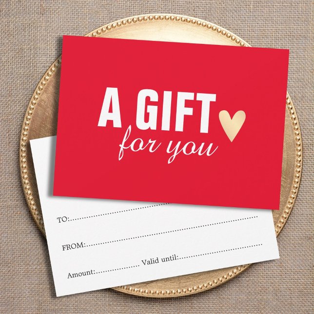 Elegante Red Faux Dourado Beauty Salon (Criador carregado)