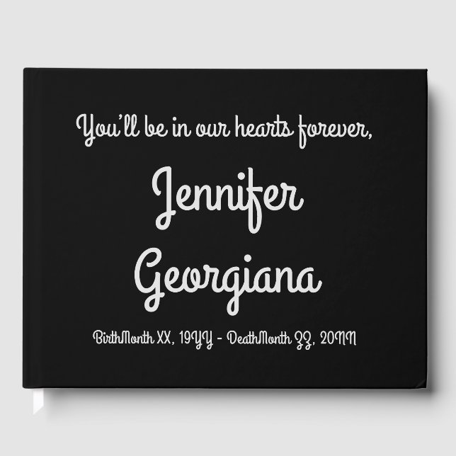 Elegante, Respeitável Livro Funeral/Memorial de Co (Frente)