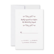 Elegante Resposta de Casamento Burgundy Clássico M