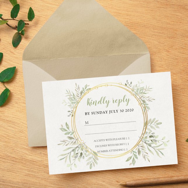 Elegante Resposta de Casamento com Vegetação e Mol (Criador carregado)