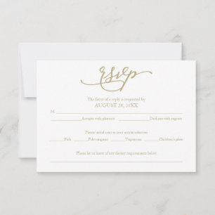 Elegante Resposta de Convite de Casamento com Cali