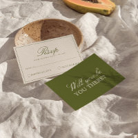 Elegante resposta de RSVP de casamento sofisticado
