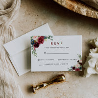 Elegante Resposta Floral Colorida RSVP