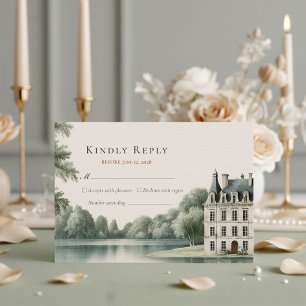 Elegante Resposta para Casamento com Monograma de