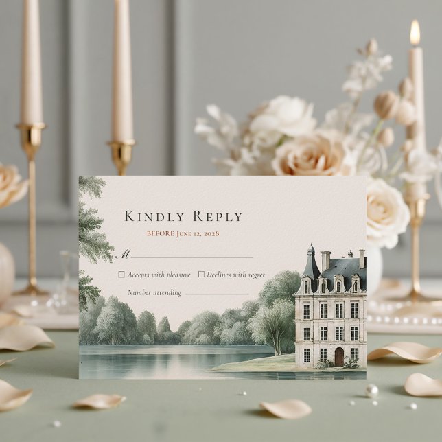 Elegante Resposta para Casamento com Monograma de  (Criador carregado)