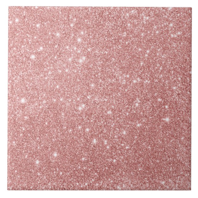 Elegante Rosa de Lúpulo Glitter Faux Glitter (Frente)