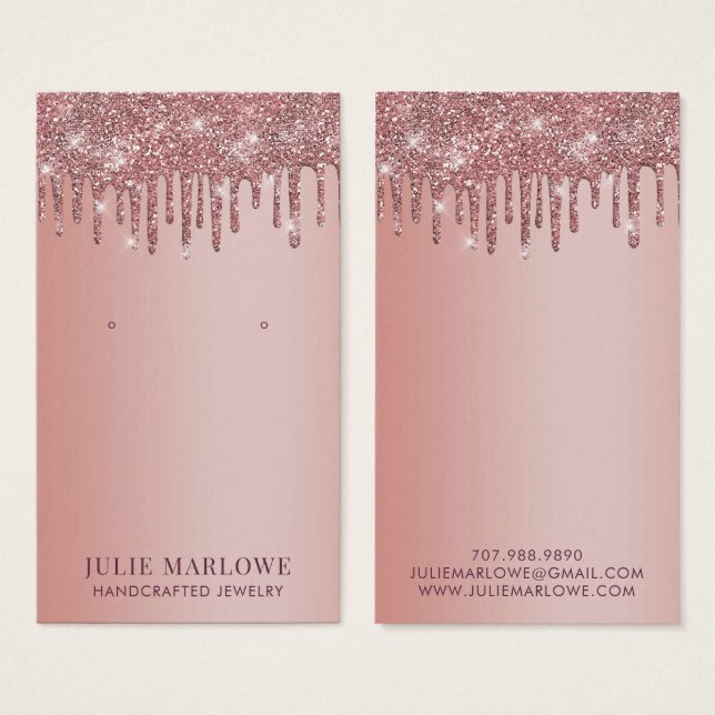 Elegante Rosa Dourado Discagem Litter Elegante (Frente & Verso)