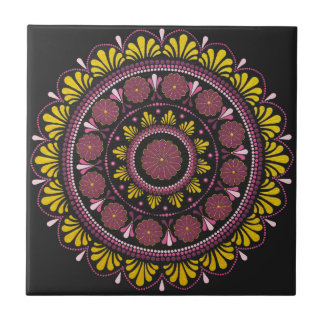 Elegante rosa Dourado Mandala, Boho Zen Dot Art Fl