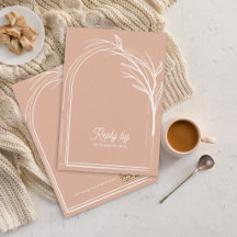 Elegante Rosa Empoeirada Com Resposta de Casamento